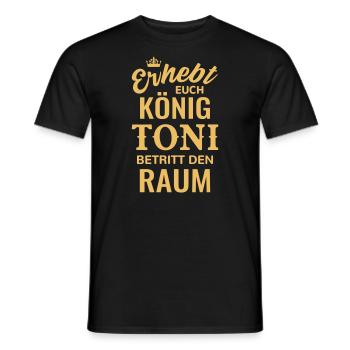 Name Toni Geschenk Geburtstag lustig König - Männer T-Shirt - Schwarz - Vorne - AI Model Male 178 light (178cm)