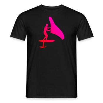 foilwing hydrofoil wingsurfen wingsurf Damen - Männer T-Shirt - Schwarz - Vorne - AI Model Male 178 light (178cm)