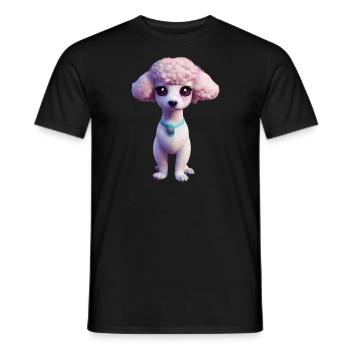Caniche Dog - Caniche - T-shirt homme - noir - Devant - AI Model Male 178 light (178cm)