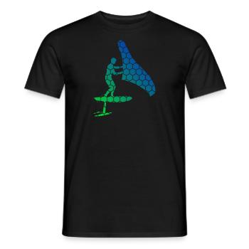 wingfoil Women wingsurf Men hydrofoil wingsurfe - Men's T-Shirt - black - Front - AI Model Male 178 light (178cm)