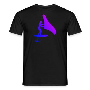 Damen wingsurf foilwing wingsurfen hydrofoil - Männer T-Shirt - Schwarz - Vorne - AI Model Male 178 light (178cm)