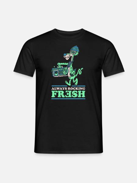 Always Rocking Fresh Tiger - Männer T-Shirt - Schwarz