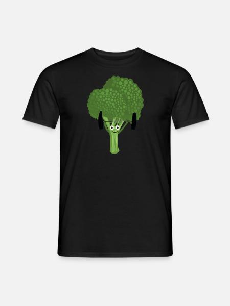 Athlete Broccoli,Lifting Weights, Broccoli - Men's T-Shirt - black
