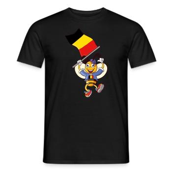 Abeille belge - T-shirt homme - noir - Devant - AI Model Male 178 light (178cm)