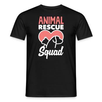 Animal Rescue Squad - Men's T-Shirt - black - Front - AI Model Male 178 light (178cm)