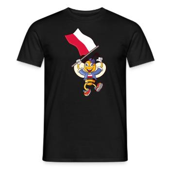 Poland Bee - Men's T-Shirt - black - Front - AI Model Male 178 light (178cm)