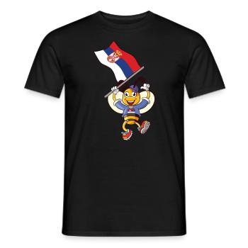 Serbie Abeille - T-shirt homme - noir - Devant - AI Model Male 178 light (178cm)
