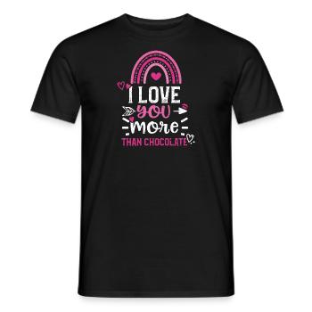 I love you more than chocolate - Men's T-Shirt - black - Front - AI Model Male 178 light (178cm)