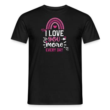 I love you more every day - Men's T-Shirt - black - Front - AI Model Male 178 light (178cm)