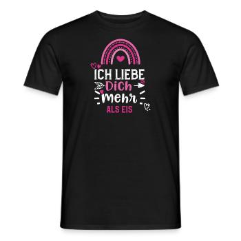 Ich liebe Dich mehr als Eis - Männer T-Shirt - Schwarz - Vorne - AI Model Male 178 light (178cm)