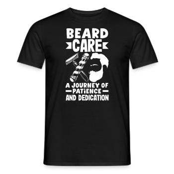 Soins de la barbe Un voyage de patience et de dévouement - T-shirt homme - noir - Devant - AI Model Male 178 light (178cm)