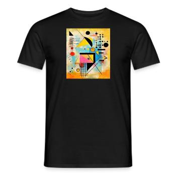 STREET ART ABSTRACTION - T-shirt homme - noir - Devant - AI Model Male 178 light (178cm)
