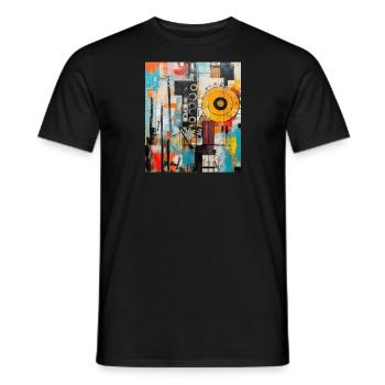 STREET ART FANTASIE - Männer T-Shirt - Schwarz - Vorne - AI Model Male 178 light (178cm)