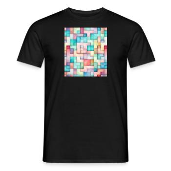 STREET ART MOSAIC - Men's T-Shirt - black - Front - AI Model Male 178 light (178cm)