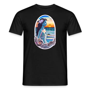 Surfing - Hawaii - Aloha - Men's T-Shirt - black - Front - AI Model Male 178 light (178cm)