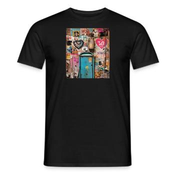 SPIRIT OF WALL STREET ART - T-shirt homme - noir - Devant - AI Model Male 178 light (178cm)