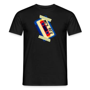 90's Mix Tape Cassette - Men's T-Shirt - black - Front - AI Model Male 178 light (178cm)