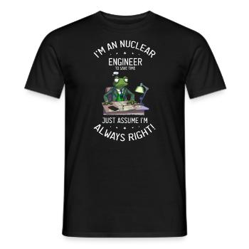 Nuklearingenieur für Kernkraftwerk und Kernenergie - Männer T-Shirt - Schwarz - Vorne - AI Model Male 178 light (178cm)