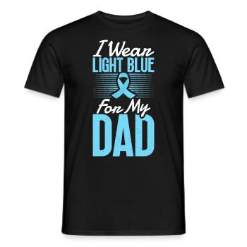 Prostatakrebs-bewusstsein - Ich Trage Hellblau Für - Männer T-Shirt - Schwarz - Vorne - AI Model Male 178 light (178cm)