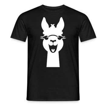 Lustige Lama-Silhouette Freche Spaß-Lamas - Männer T-Shirt - Schwarz - Vorne - AI Model Male 178 light (178cm)