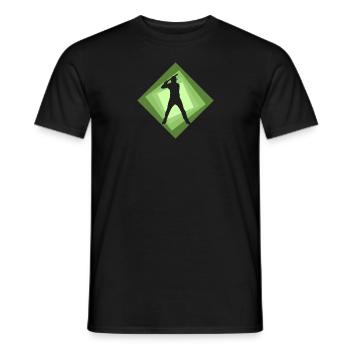 Baserunning Catcher - Men's T-Shirt - black - Front - AI Model Male 178 light (178cm)