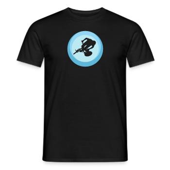 Mountain Bike Mountain Biking BMX - Men's T-Shirt - black - Front - AI Model Male 178 light (178cm)