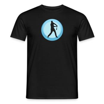 Baseball Batting Fielding - Men's T-Shirt - black - Front - AI Model Male 178 light (178cm)
