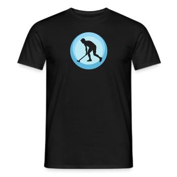 Field Hockey Stick Field Hockey - Men's T-Shirt - black - Front - AI Model Male 178 light (178cm)