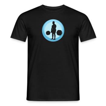 Haltérophilie Deadlift Musculation - T-shirt homme - noir - Devant - AI Model Male 178 light (178cm)