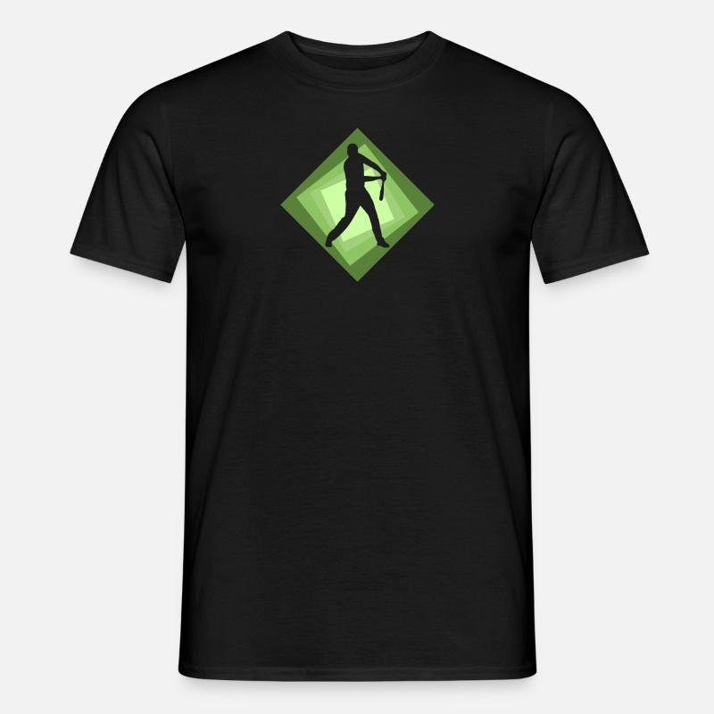 Batting Shortstop - Männer T-Shirt - Schwarz