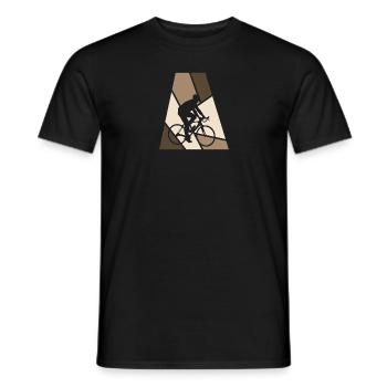 Fahrradfahren Radstrecke Radtour - Männer T-Shirt - Schwarz - Vorne - AI Model Male 178 light (178cm)