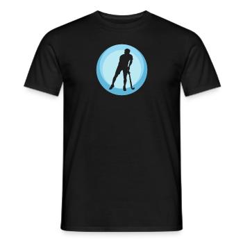 Field Hockey Stick Hockey b - Men's T-Shirt - black - Front - AI Model Male 178 light (178cm)