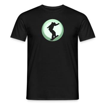 Snowboard Snowboardfahrer - Männer T-Shirt - Schwarz - Vorne - AI Model Male 178 light (178cm)