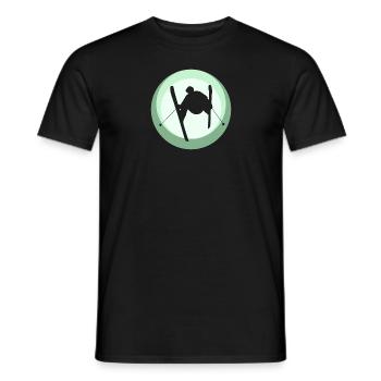 Ski Skiing Skiers - Men's T-Shirt - black - Front - AI Model Male 178 light (178cm)