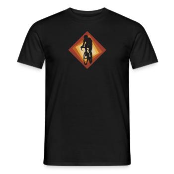 Cycling Cycling Cycle route - Men's T-Shirt - black - Front - AI Model Male 178 light (178cm)