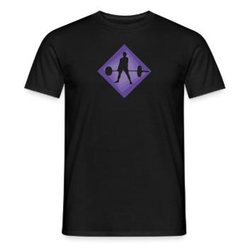 Bodybuilder Weight Lifting - Men's T-Shirt - black - Front - AI Model Male 178 light (178cm)