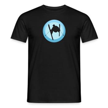 Ski Skiing Schifahren - Männer T-Shirt - Schwarz - Vorne - AI Model Male 178 light (178cm)