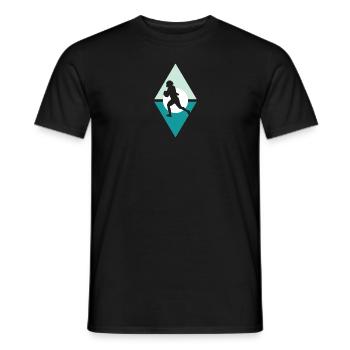 Footballeur de touché de football américain - T-shirt homme - noir - Devant - AI Model Male 178 light (178cm)