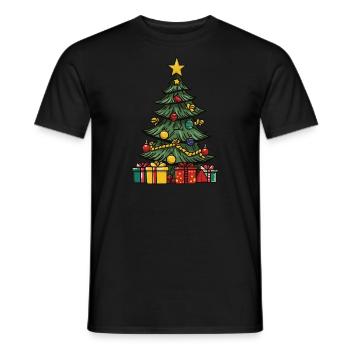 Tanne Xmas Weihnachten - Männer T-Shirt - Schwarz - Vorne - AI Model Male 178 light (178cm)