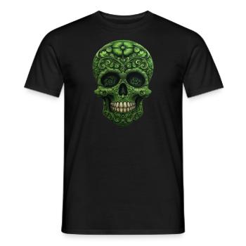 Fête de la Saint-Patrick - Crâne - Os irlandais - T-shirt homme - noir - Devant - AI Model Male 178 light (178cm)