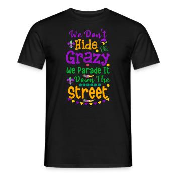 Mardi Gras Parade Costumes Fest Carnaval - T-shirt homme - noir - Devant - AI Model Male 178 light (178cm)