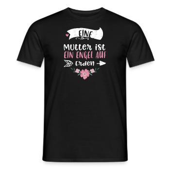 Eine Mutter ist ein Engel auf Erden - Männer T-Shirt - Schwarz - Vorne - AI Model Male 178 light (178cm)