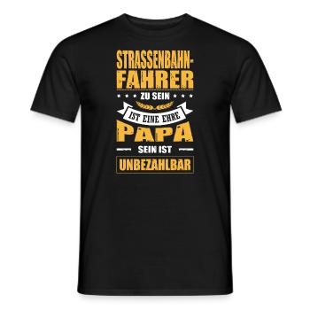 Strassenbahnfahrer Sein Eine Ehre Papa Vatertag - Männer T-Shirt - Schwarz - Vorne - AI Model Male 178 light (178cm)