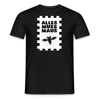 Alles muss Maus: Fledermaus-Spruch für alle Fälle - Männer T-Shirt - Schwarz - Vorne - AI Model Male 178 light (178cm)