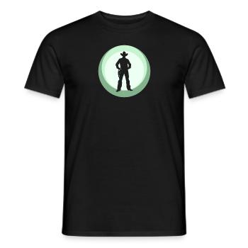 Cowboy Cowboy Bottes Western - T-shirt homme - noir - Devant - AI Model Male 178 light (178cm)
