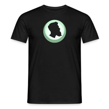 Beard Gentleman Mustache - Men's T-Shirt - black - Front - AI Model Male 178 light (178cm)