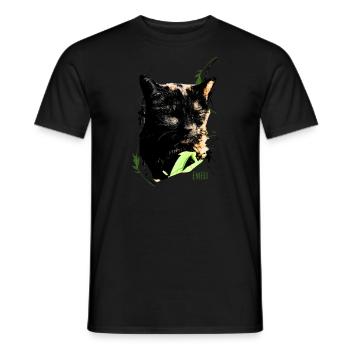 Cat 5Gras by Acryl Galerie & Design - Männer T-Shirt - Schwarz - Vorne - AI Model Male 178 light (178cm)