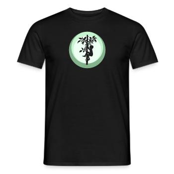 Klettern Ausrüstung - Männer T-Shirt - Schwarz - Vorne - AI Model Male 178 light (178cm)