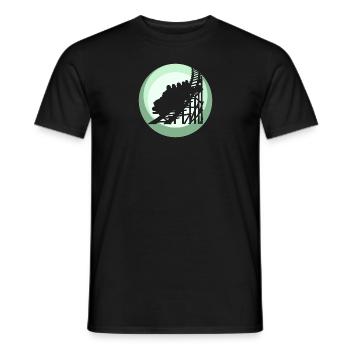 Fête foraine de montagnes russes - T-shirt homme - noir - Devant - AI Model Male 178 light (178cm)