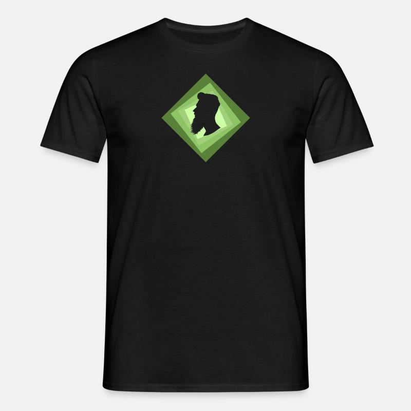Bart Bear Mustache - Men's T-Shirt - black